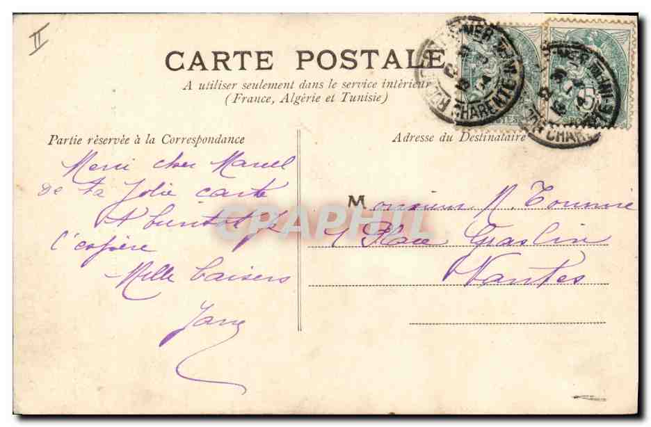 CPA Banque Caisse d'Epargne Rochefort sur Mer — Rückseite
