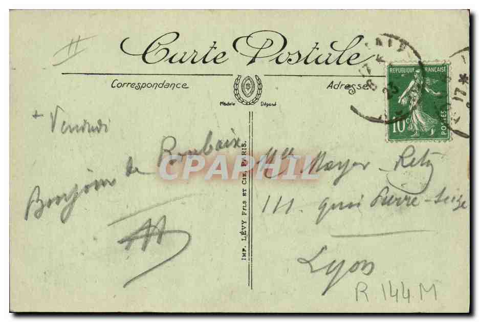 CPA Banque Roubaix La Banque de France — Rückseite