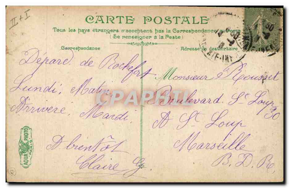 CPA Banque Caisse d'Epargne Rochefort  — Rückseite
