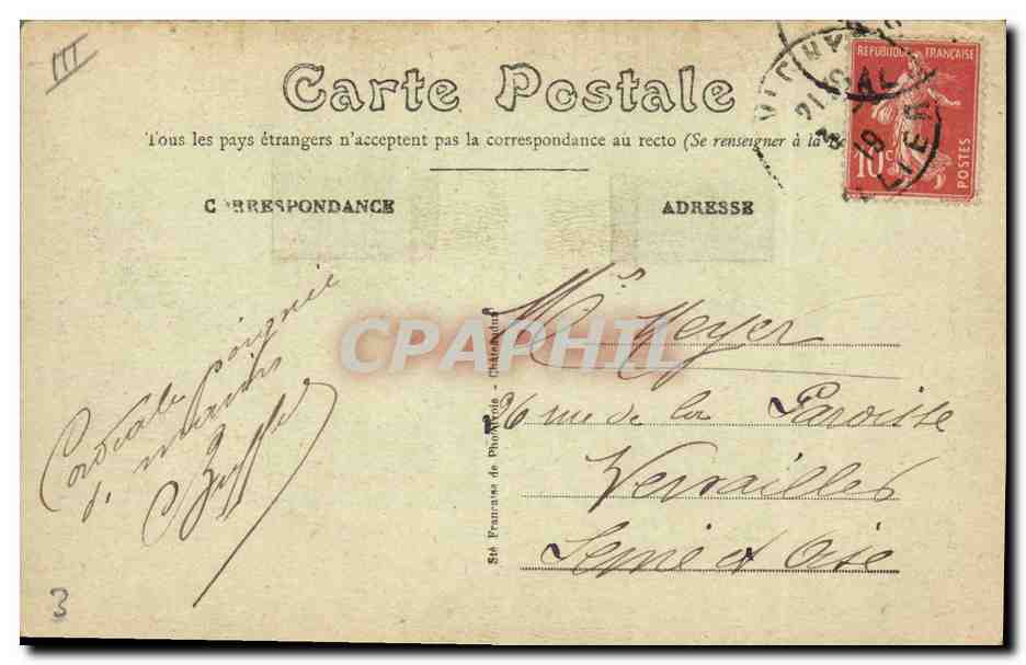 CPA Folklore Le Bourbonnais Un terrible coup de vent — Verso