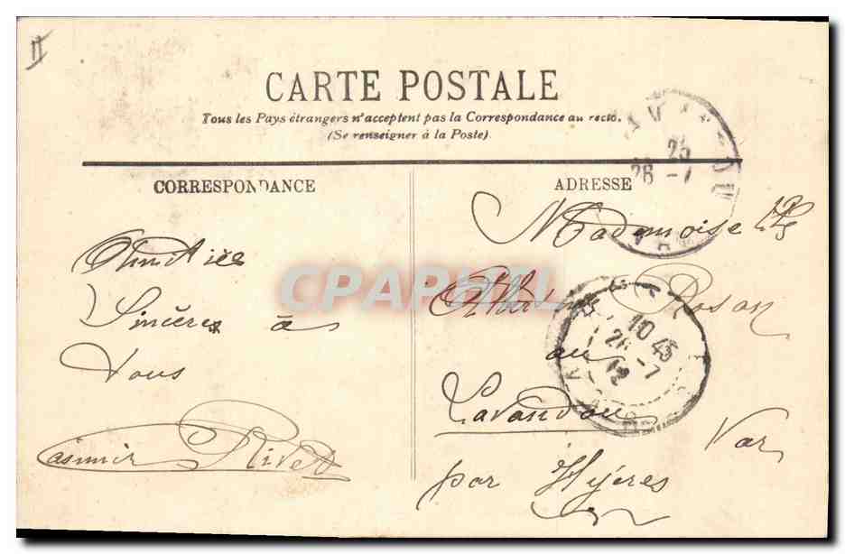 CPA Folklore Auvergne La bourree La ronde — Rückseite