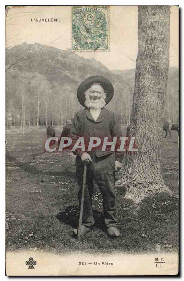 CPA Folklore Auvergne Un patre