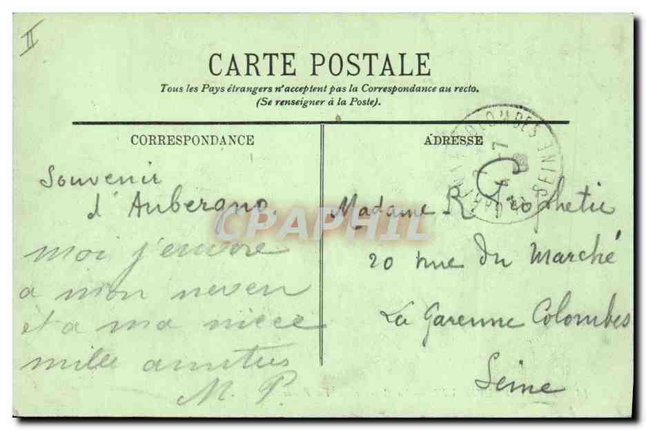 CPA Folklore Auvergne La bourree La ronde — Rückseite