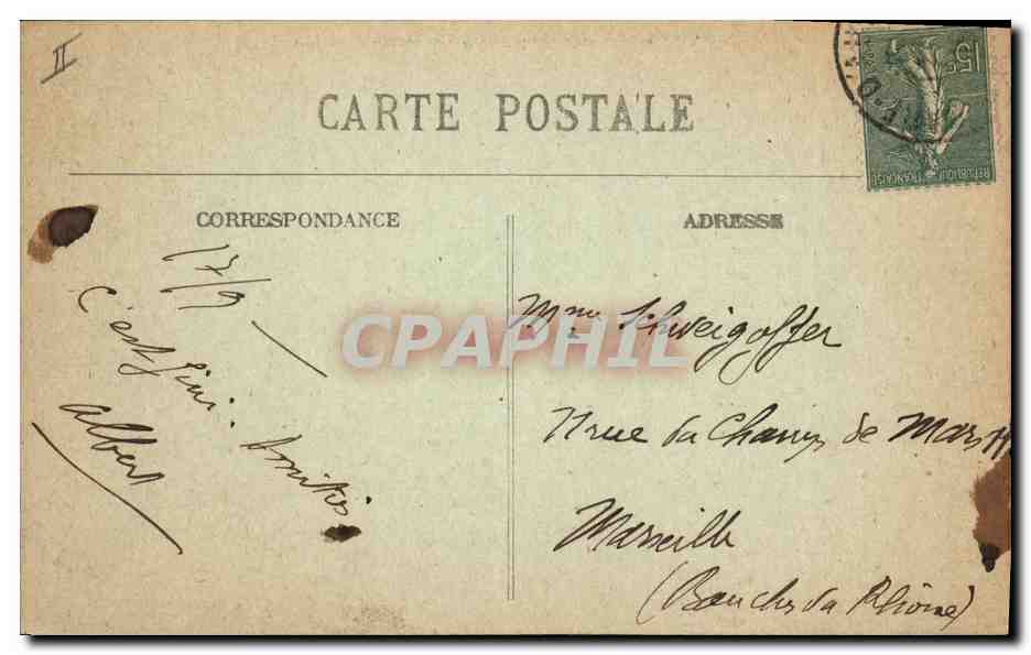 CPA Folklore Auvergne Un projet de mariage — Verso