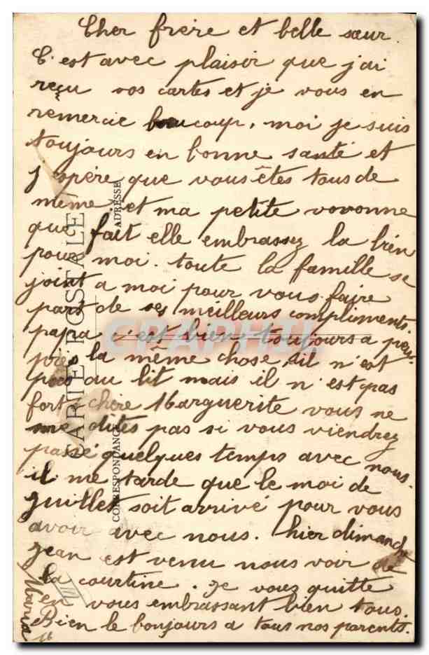 CPA Folklore Auvergne Chasse Chasseur — Verso