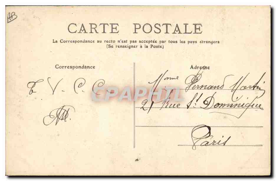 CPA Folklore Type des environs du Mont Dore et de la Bourboule Auvergne  — Verso