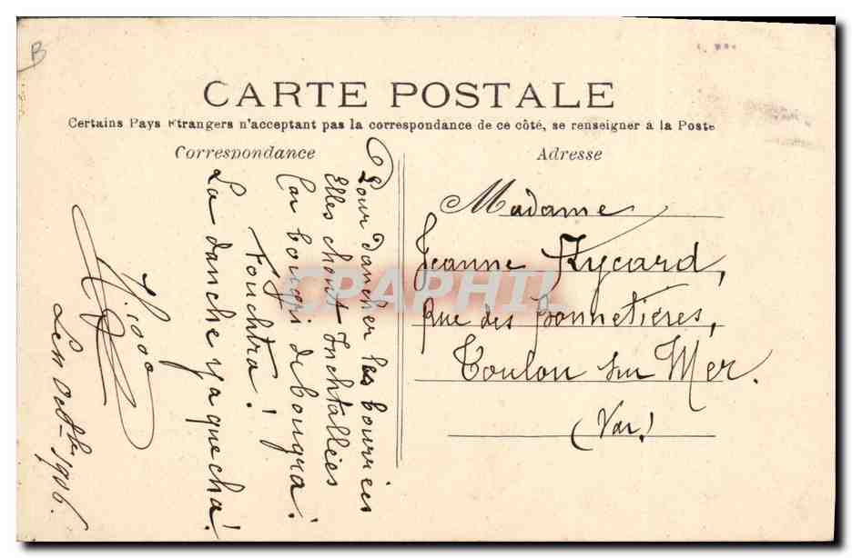 CPA Folklore Cantal Groupe de paysannes — Verso