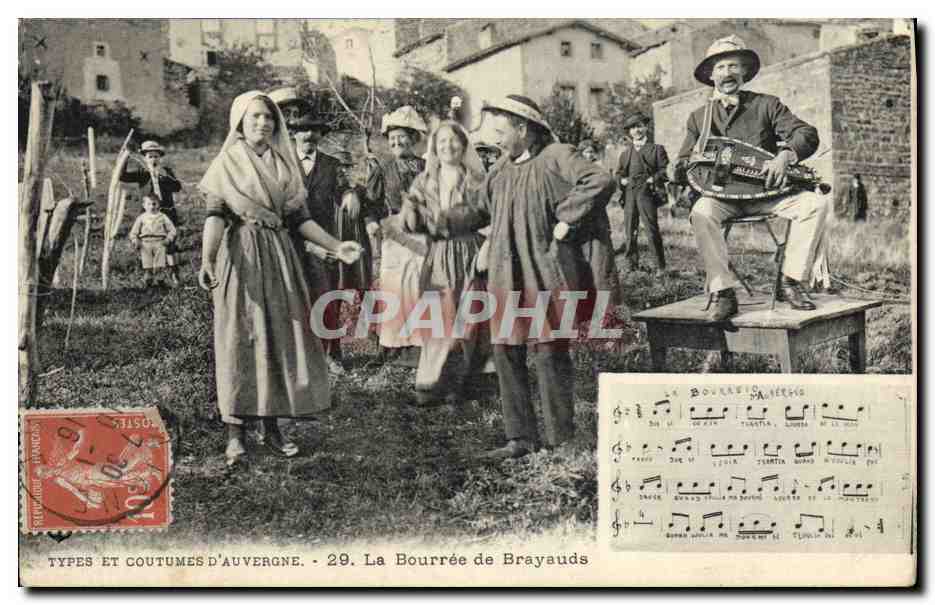 La Bourrée de Brayauds — Types et coutumes d'Auvergne, n°29 — Éd. Albinum, Paris