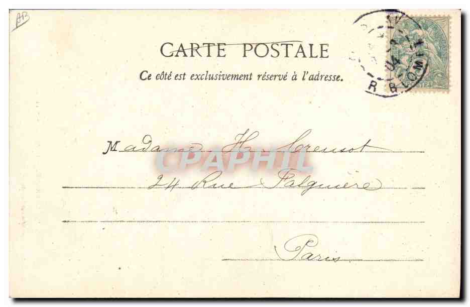 CPA Folklore Auvergne Issoire Fileuse  — Verso