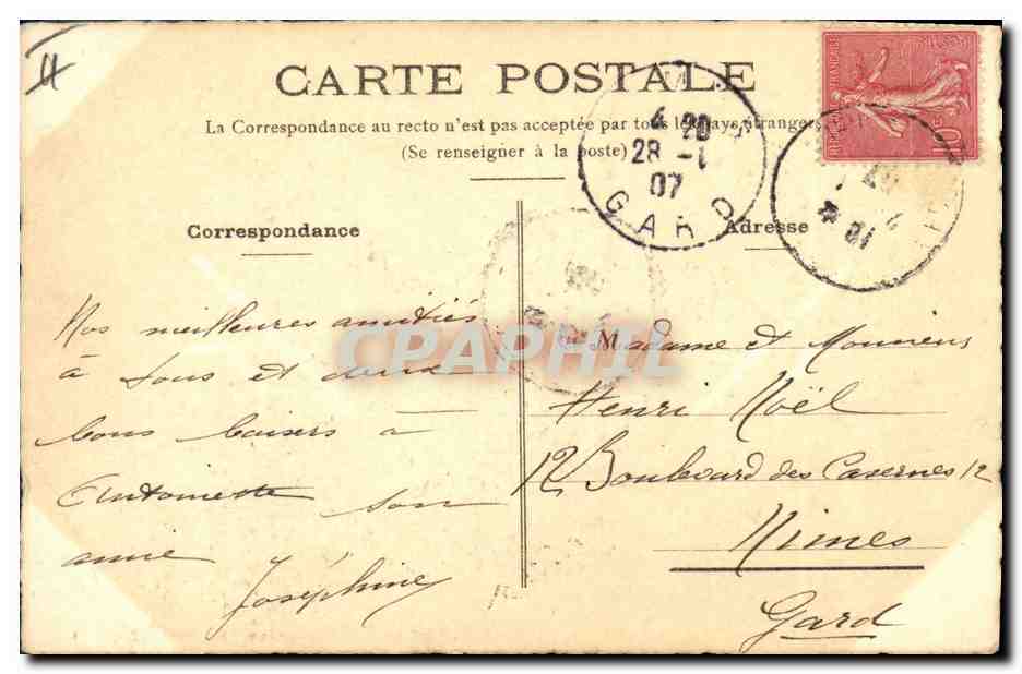 CPA Dessin a la main Fleurs Muguet — Rückseite
