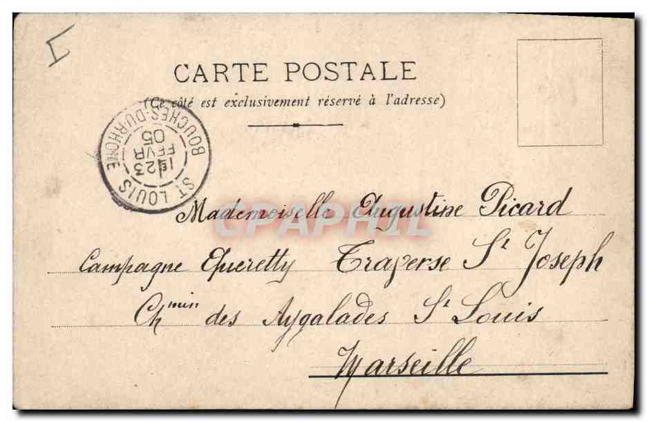 CPA Dessin a la main Paysage — Verso