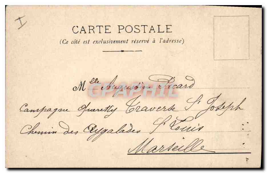 CPA Dessin a la main Femme — Rückseite