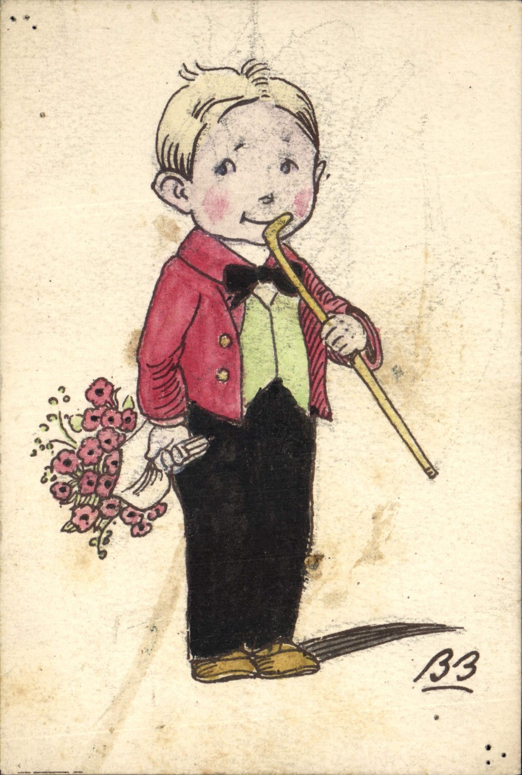 CPA Dessin a la main Enfant