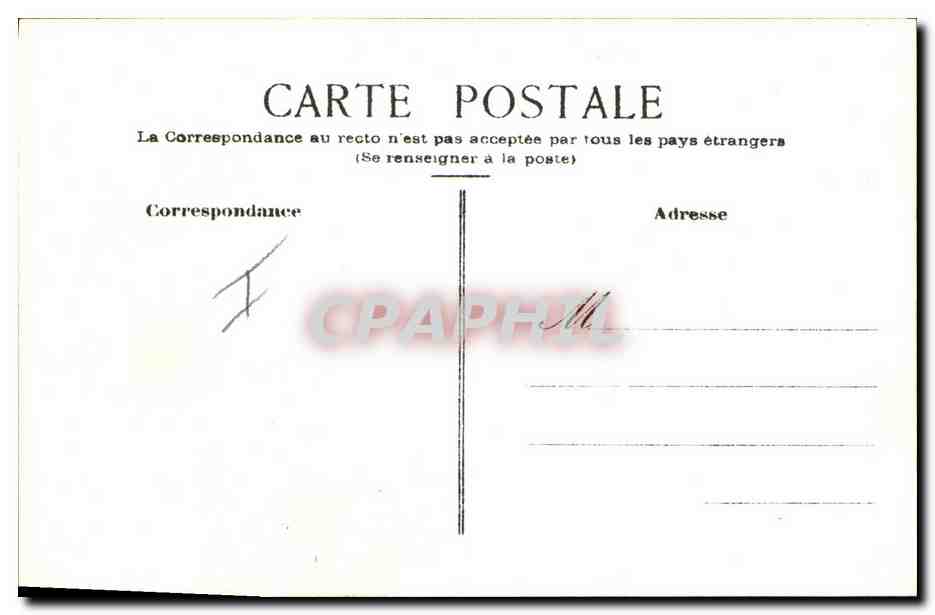 CPA Dessin a la main FEmme — Rückseite
