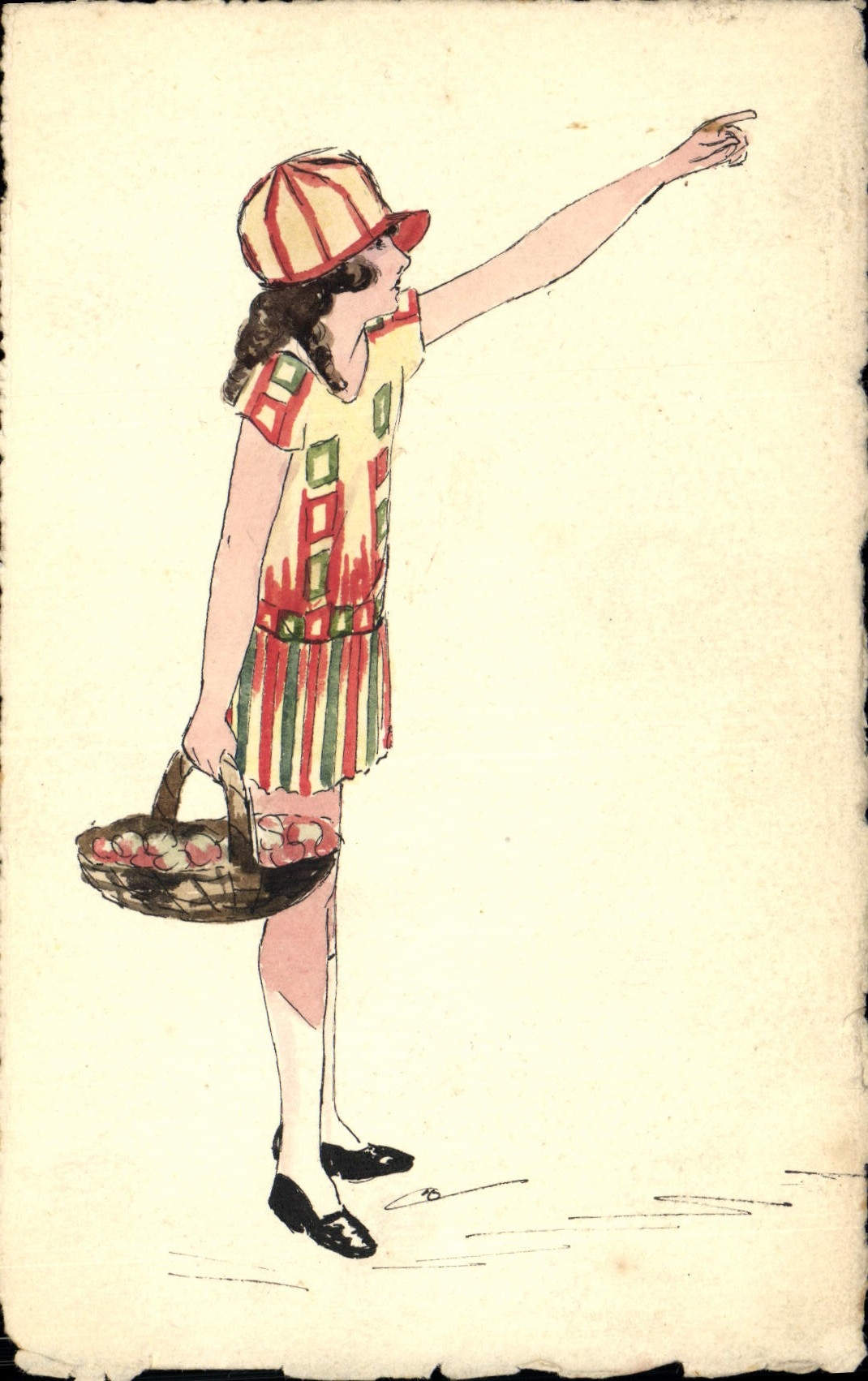 CPA Dessin a la main Enfant