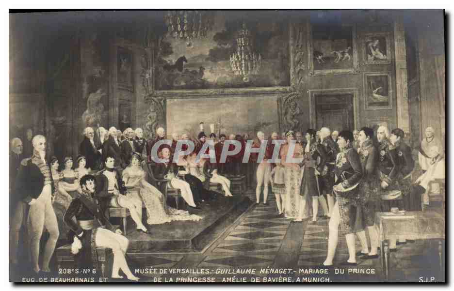CPA Histoire Napoleon 1er Musee de Versailles Guillaume Menaget Mariage du prince Amelie de Baviere 