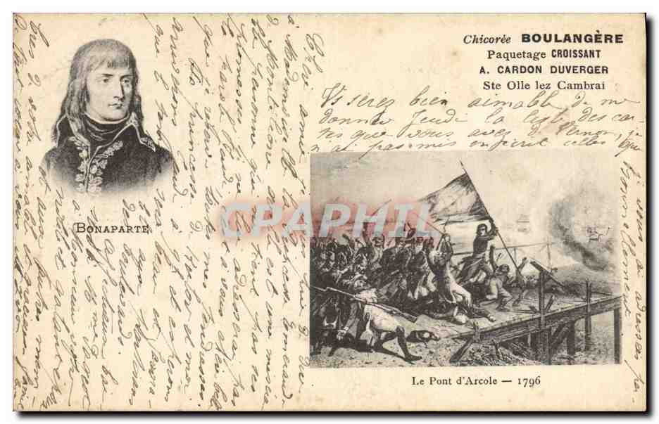 CPA Histoire Napoleon 1er Bonaparte Pont d'Arcole 1796