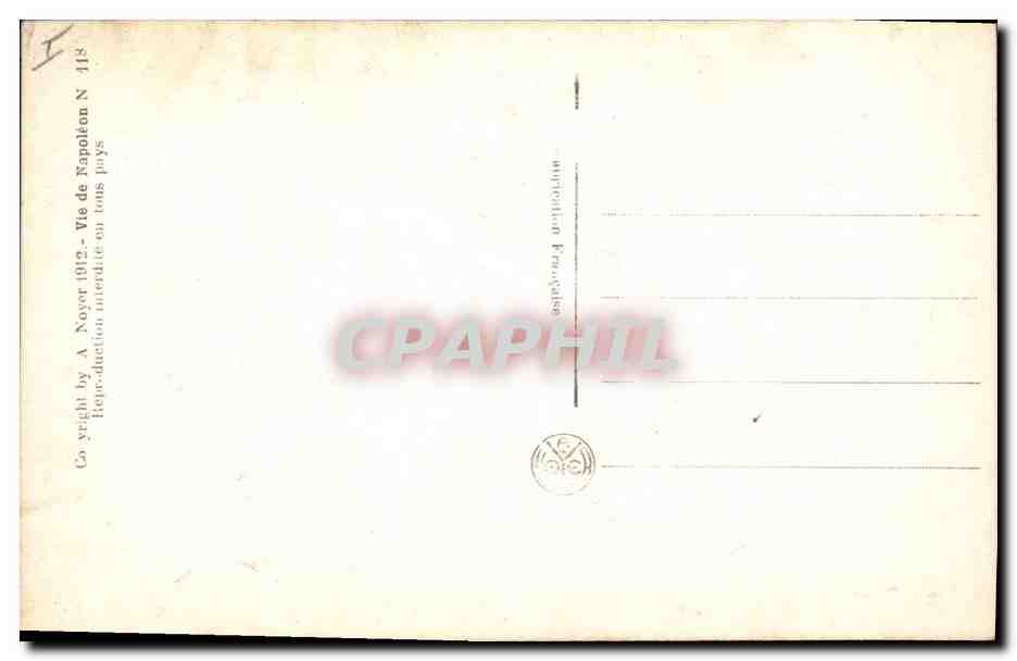 CPA Histoire Napoleon 1er Bataille de Marengo 1800 — Rückseite