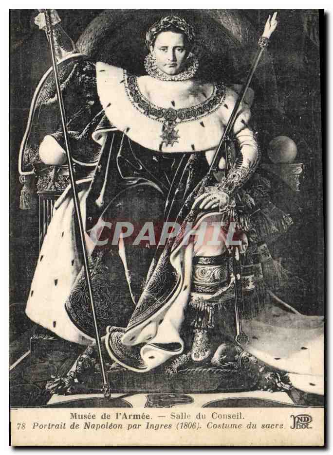 CPA Histoire Napoleon 1er Musee de l'armee Salle du Conseil Portrait