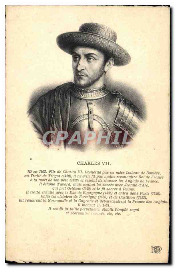 CPA Charles VII Roi de France