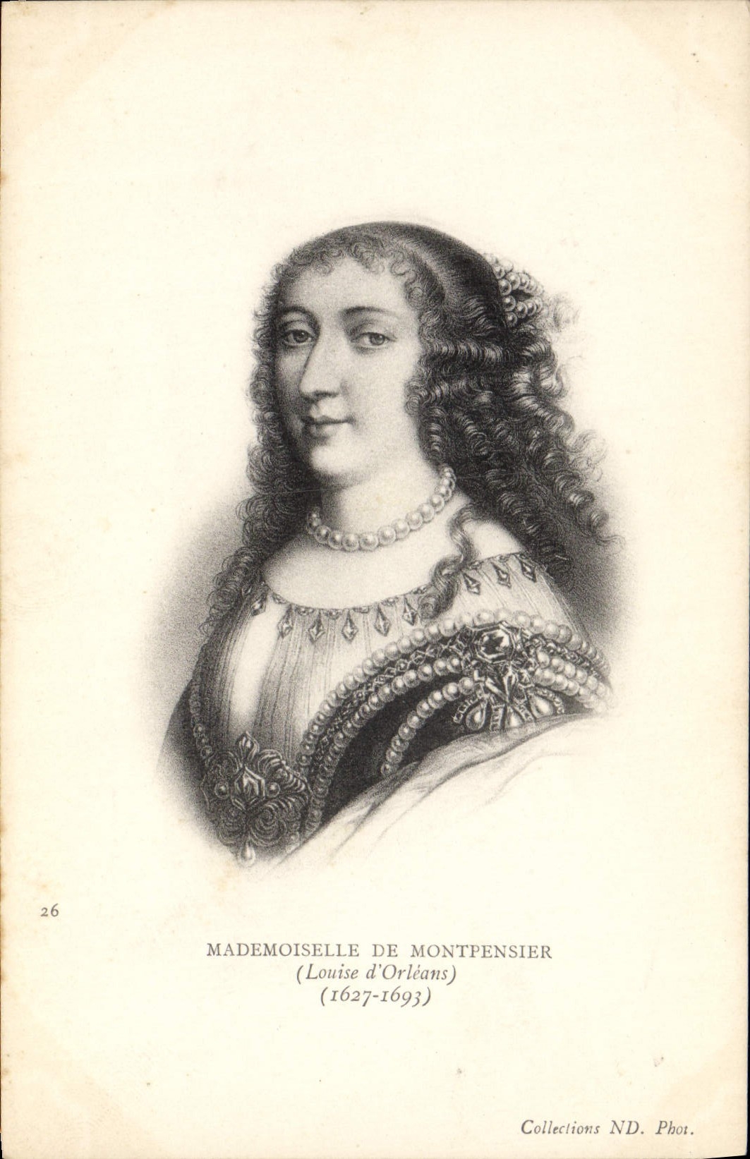 CPA Mademoiselle de Montpensier Louise d'Orleans