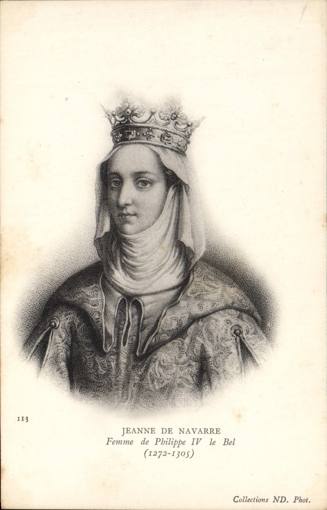 CPA Jeanne de Navarre Femme de Philippe IV le Bel Roi de France