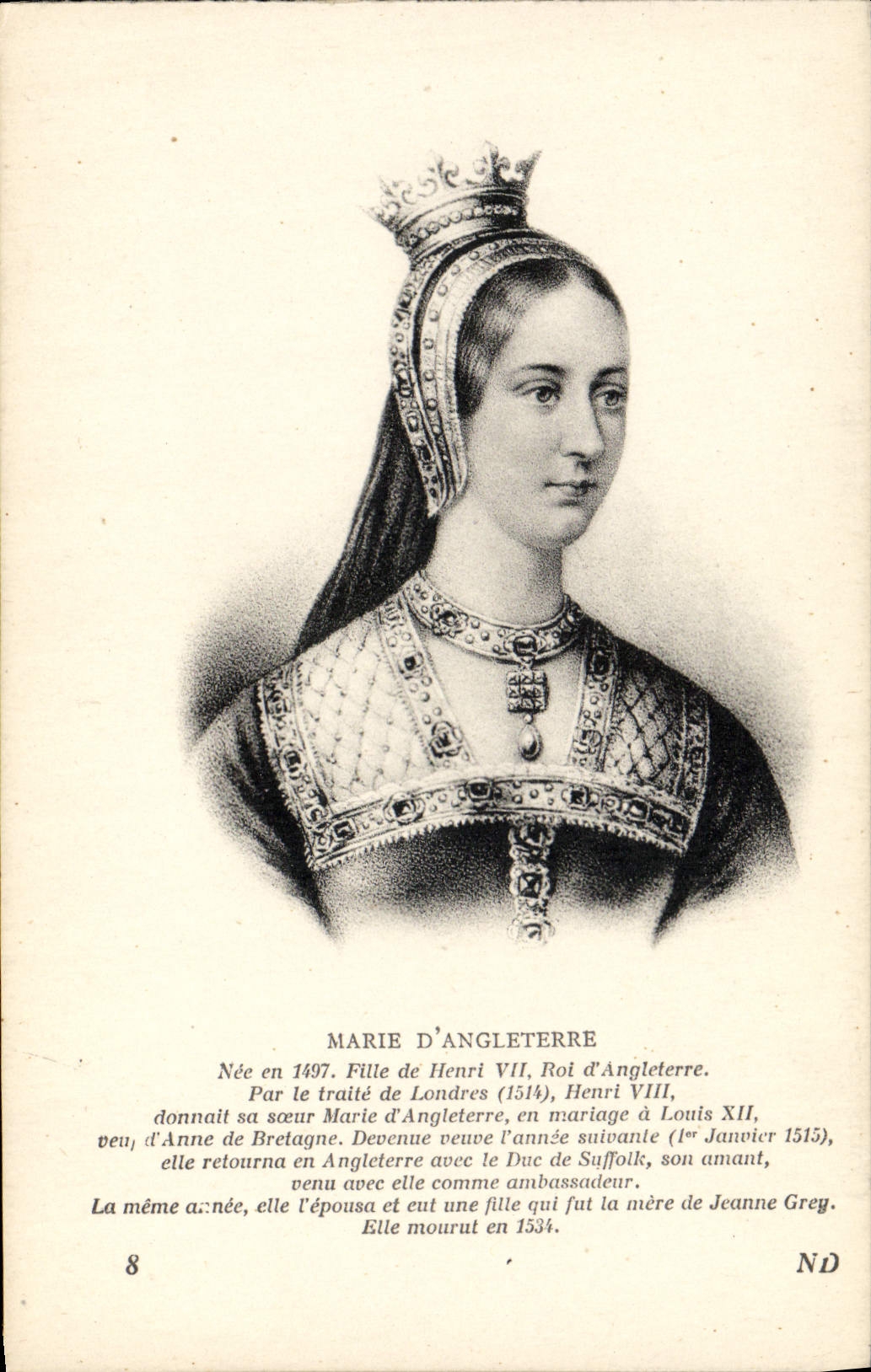 CPA Marie d'Angleterre Fille de Henri VIII Roi d'Angleterre