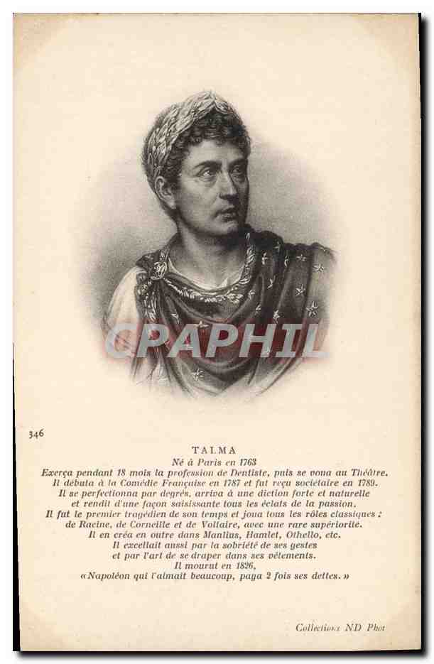 CPA Talma Dentiste Comedie Francaise