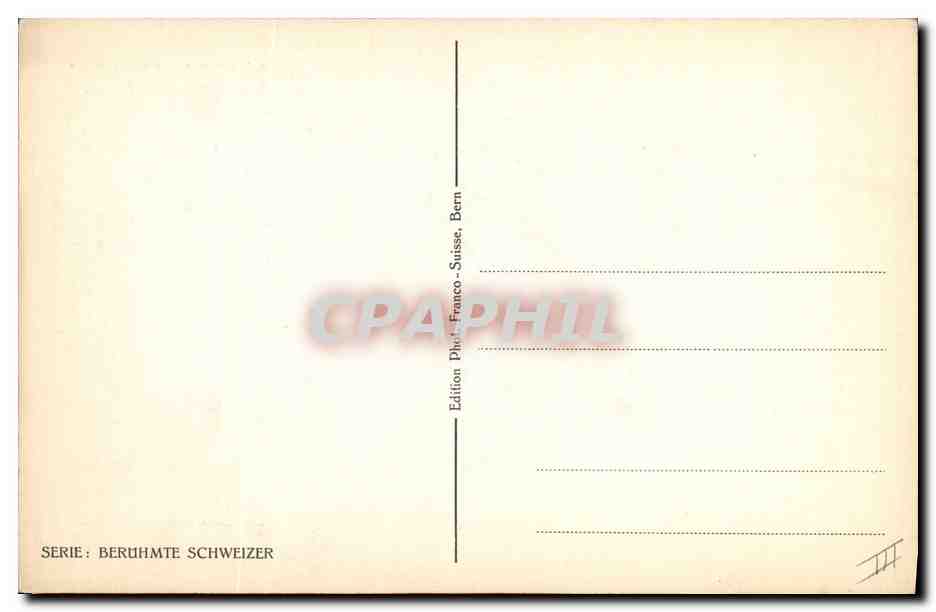 Johann Caspar Zellweger — 1768-1855 — Edition Photo-Franco-Suisse, Bern — Reverso