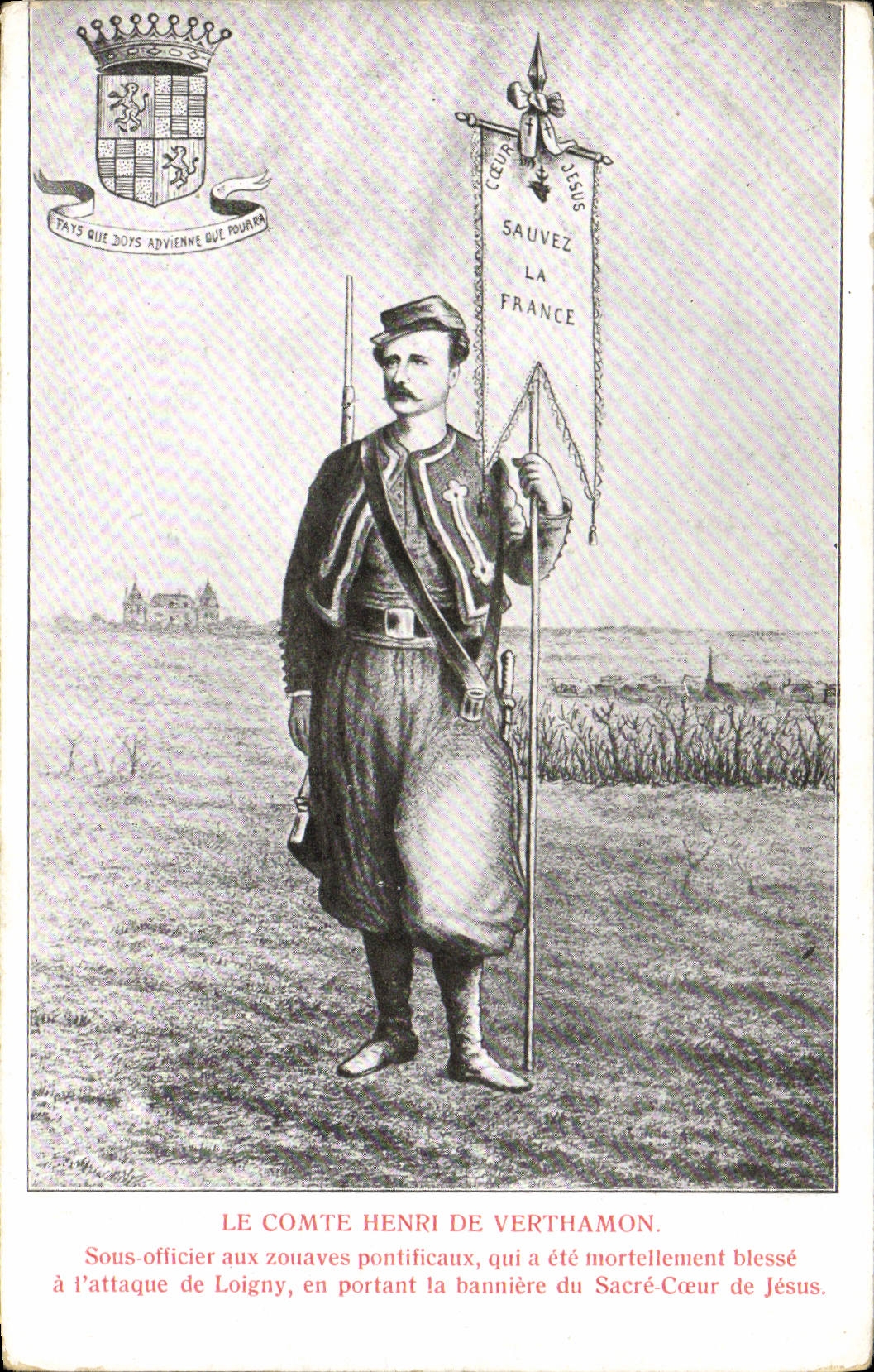Le Comte Henri de Verthamon — Sous-officier aux zouaves pontificaux, blessé à l'attaque de Loigny — édition anonyme