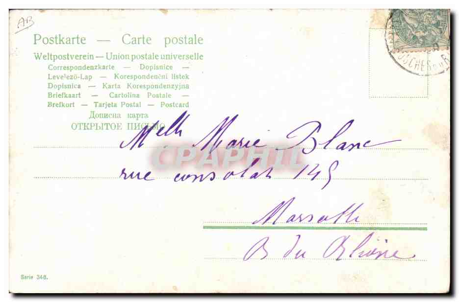 CPA Fantaisie Enfant Bebe FEmme — Rückseite