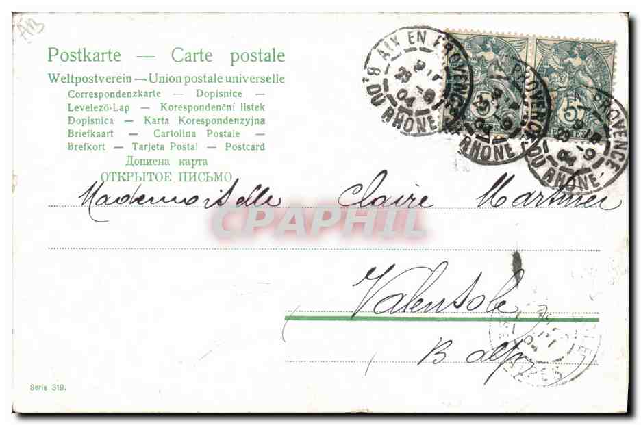 CPA Fantaisie Enfant Bebe Ane Mule — Rückseite