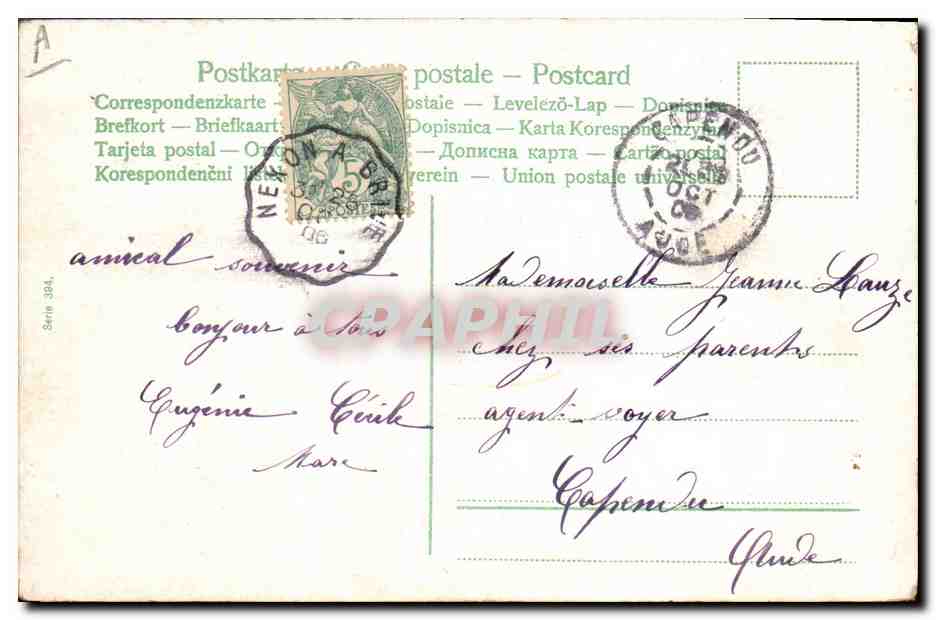 CPA Fantaisie Enfant Bebe  — Rückseite
