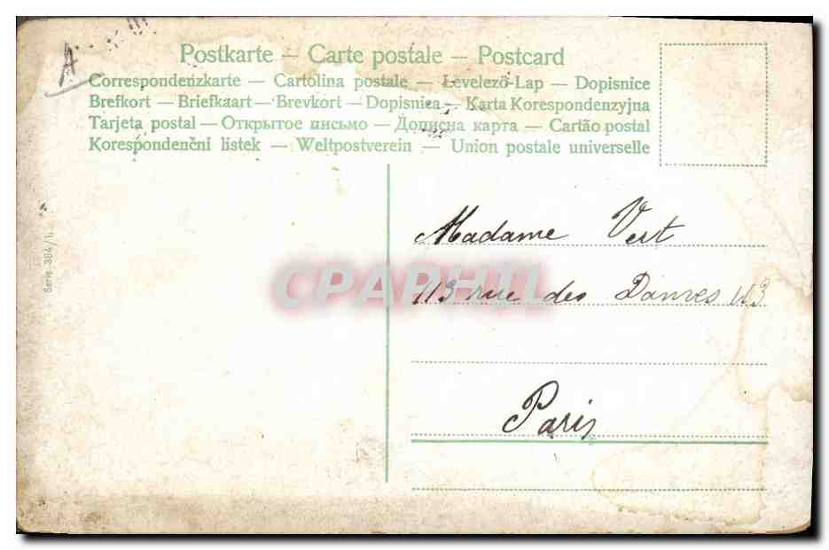 CPA Fantaisie Enfant Bebe Cygne — Rückseite