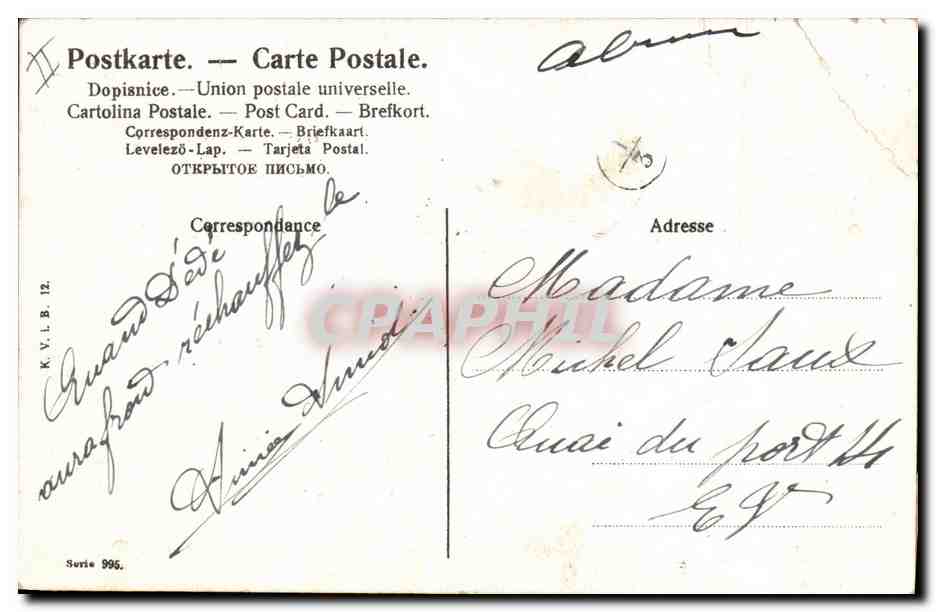 CPA Fantaisie Enfant Bebe  — Rückseite