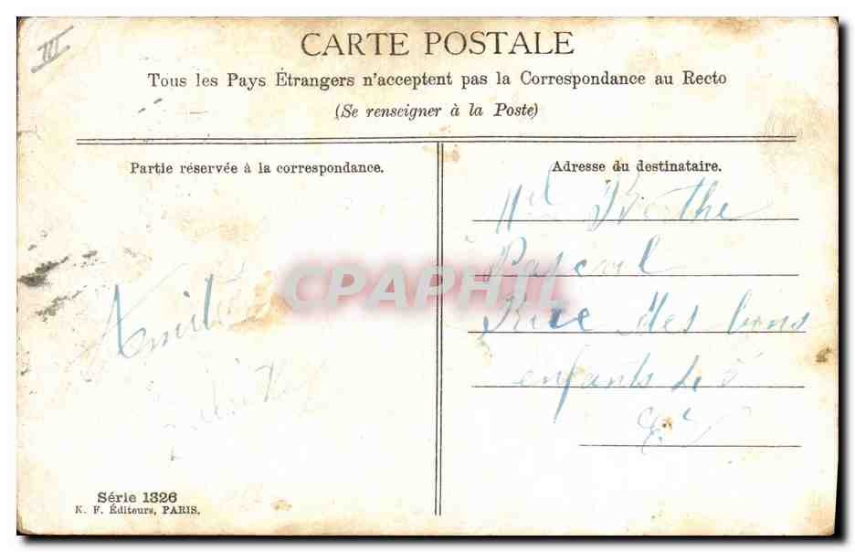 Femme portant des paniers d'enfants — N.F. Éditeurs, Paris, Série 1326 — Reverso