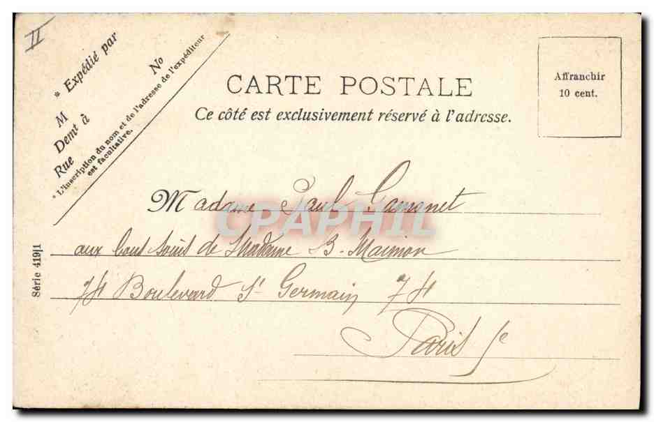 CPA Fantaisie Enfant Bebe Peche — Verso