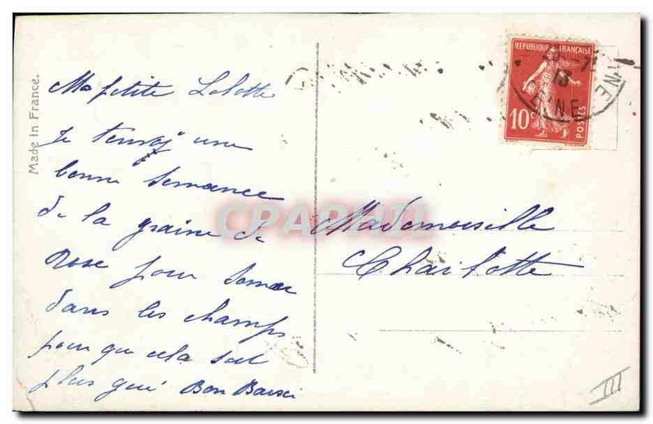CPA Fantaisie Enfant Bebe Fleurs — Rückseite