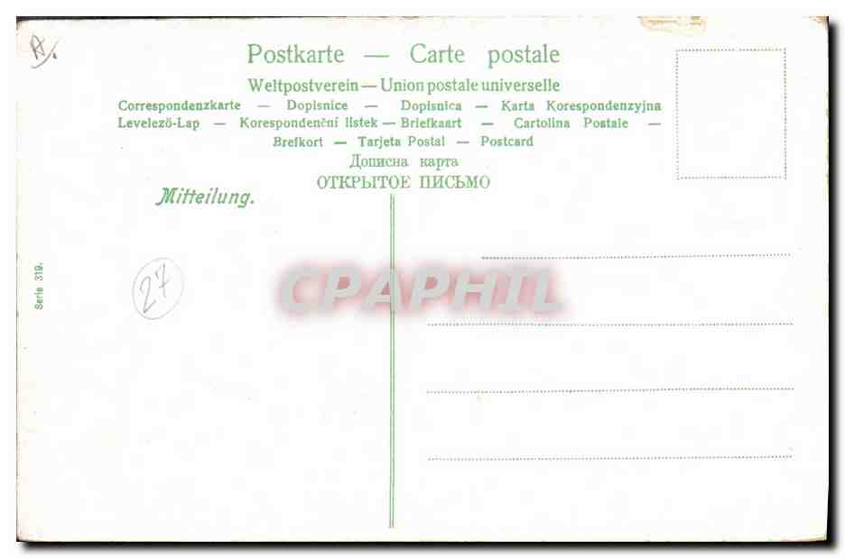 CPA Fantaisie Enfant Bebe Ane Mule — Rückseite
