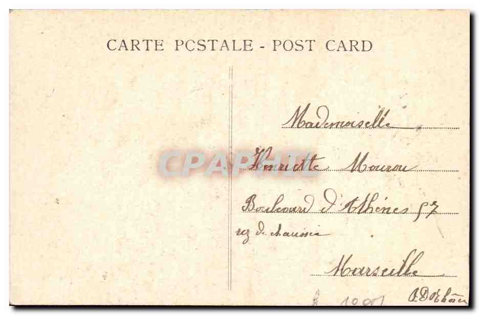 CPA Fantaisie Femme Mlle Dorgere — Rückseite