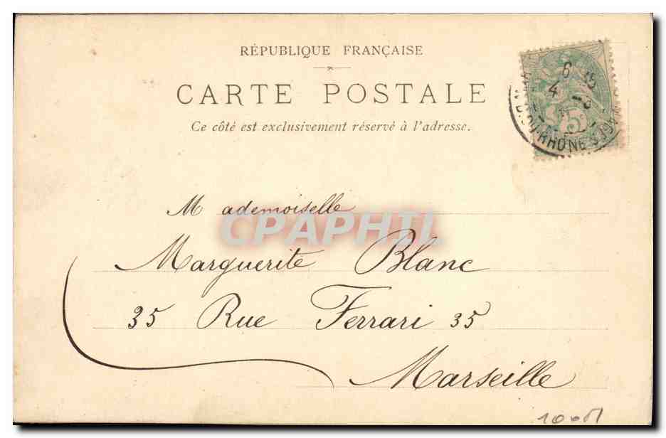 CPA Fantaisie Femme  — Rückseite