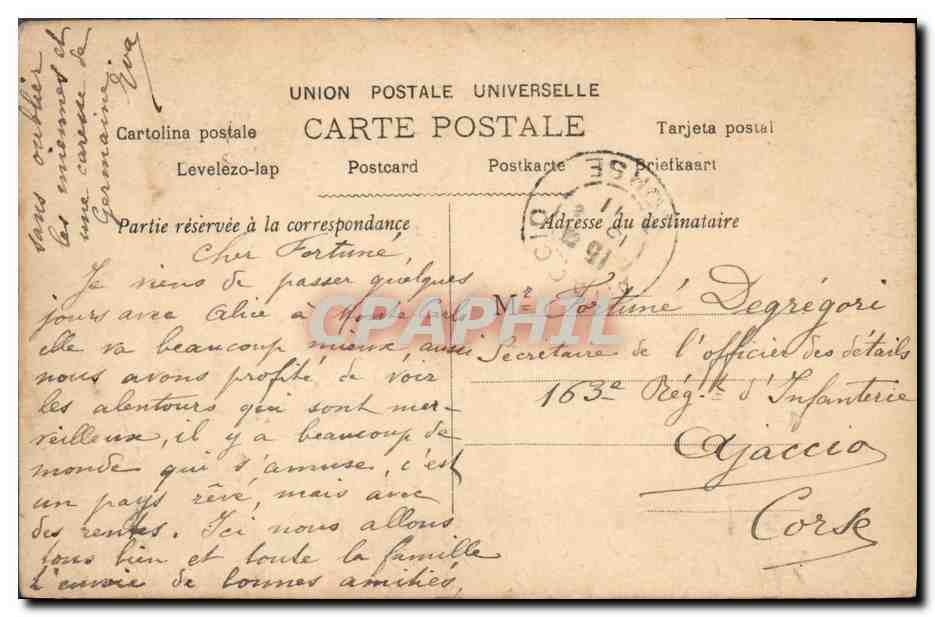 CPA Fantaisie Femme M Sully — Rückseite