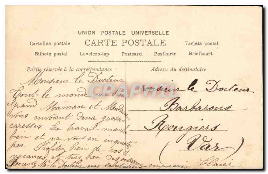 CPA Fantaisie Femme Toutain — Rückseite
