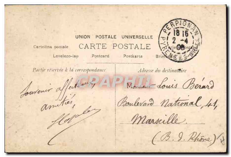 CPA Fantaisie Femme Ninette d'Arville — Verso
