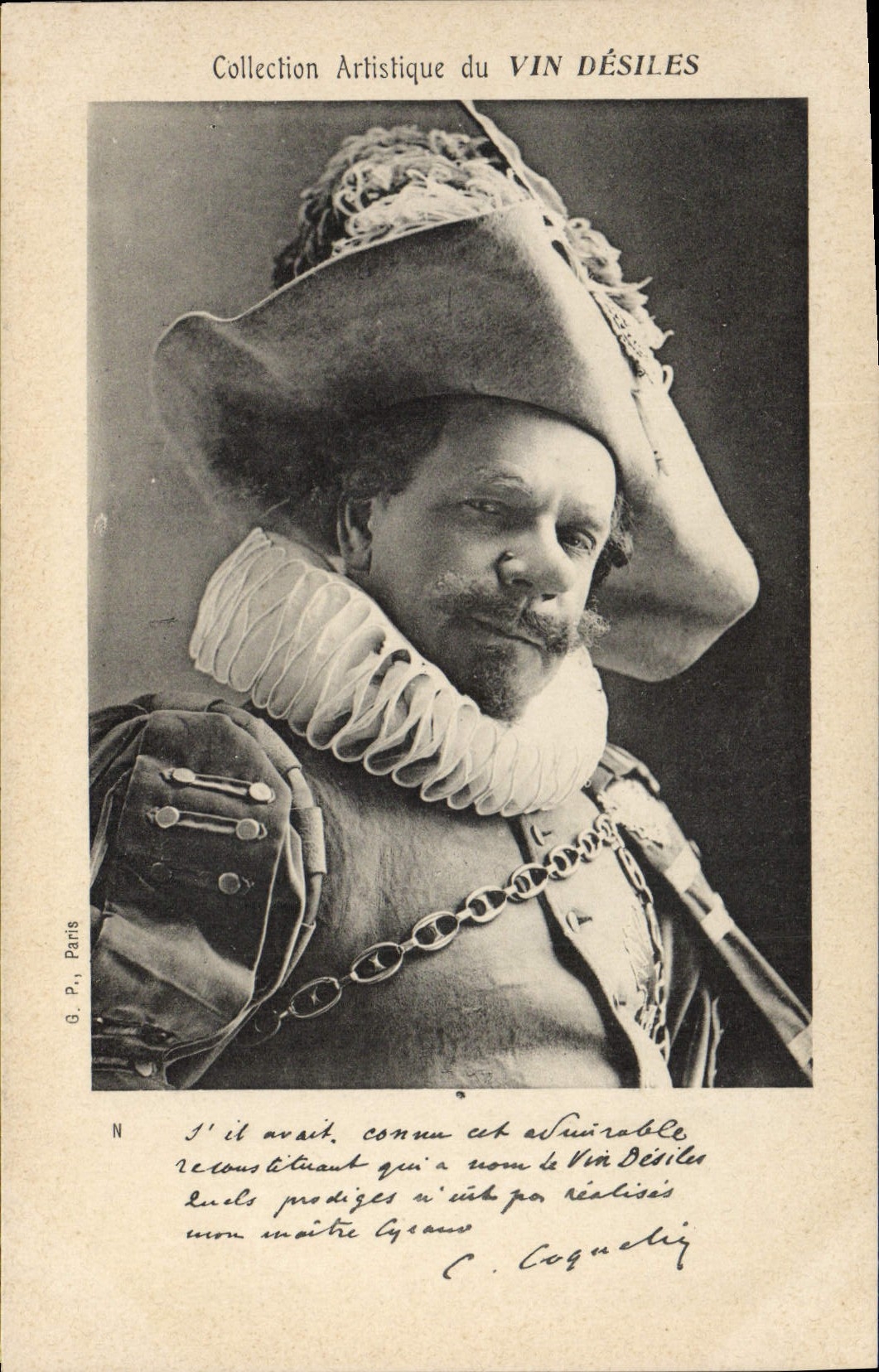 CPA Fantaisie Cyrano de Bergerac Vin Desiles