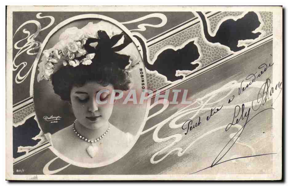 CPA Fantaisie Femme Robinson 