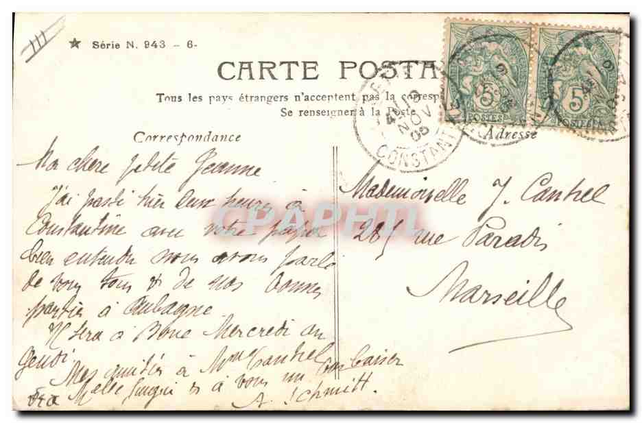 CPA Fantaisie Femme Baxone — Rückseite