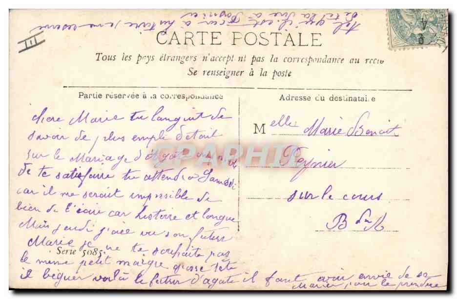 CPA Fantaisie Femme G de Vere — Rückseite