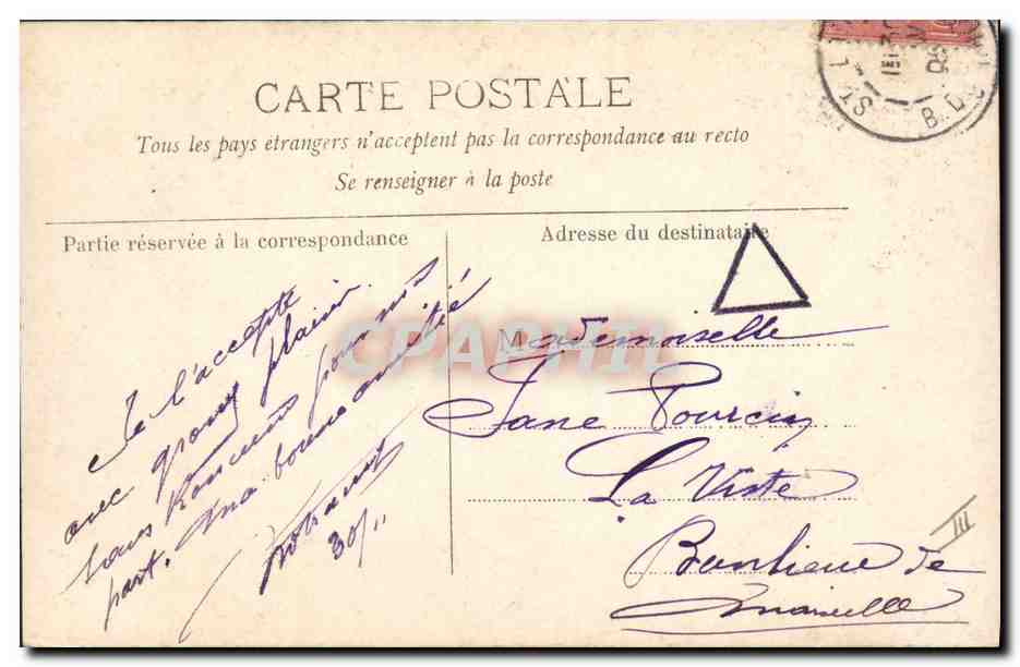 CPA Fantaisie Femme G de Vere — Rückseite