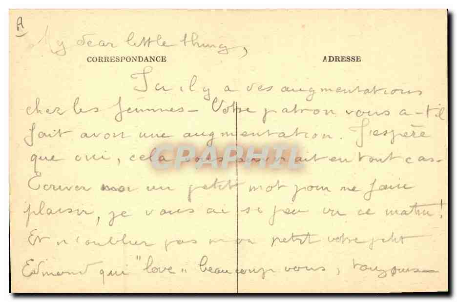 32 Rue de Mogador, PARIS IX — Compagnies Anonymes d'Assurances LE PATRIMOINE — Verso